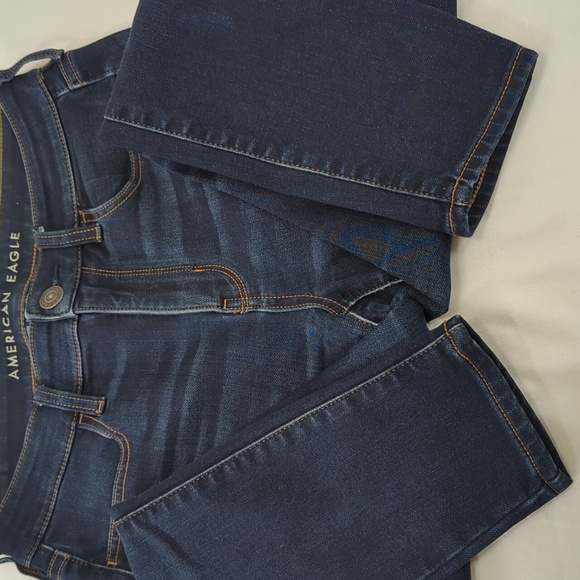 American Eagle Hi-Rise Jegging - Dark Blue 6 X-Short - Picture 9 of 15